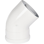 ROMMER Отвод промежуточный раструбный 45 гр. 60/100 (наружный диаметр мама/папа)