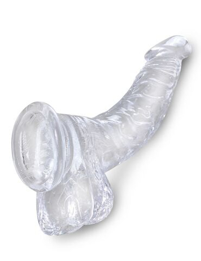 Прозрачный фаллоимитатор 7.5 Cock with Balls - 21,6 см. (Цвет: прозрачный)