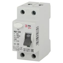 УЗО ЭРА PRO NO-902-152 ВД1-63S 2P 63А 100мА | Электротовары