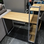 Стол письменный с полками Frame 100x45x110 см, светлое дерево, белый