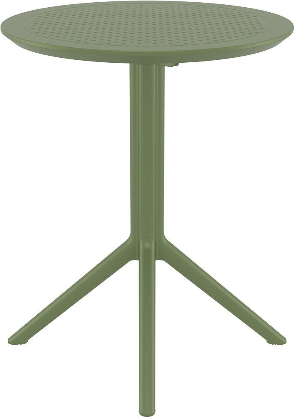 Стол пластиковый складной Siesta Contract Sky Folding Table Ø60, оливковый