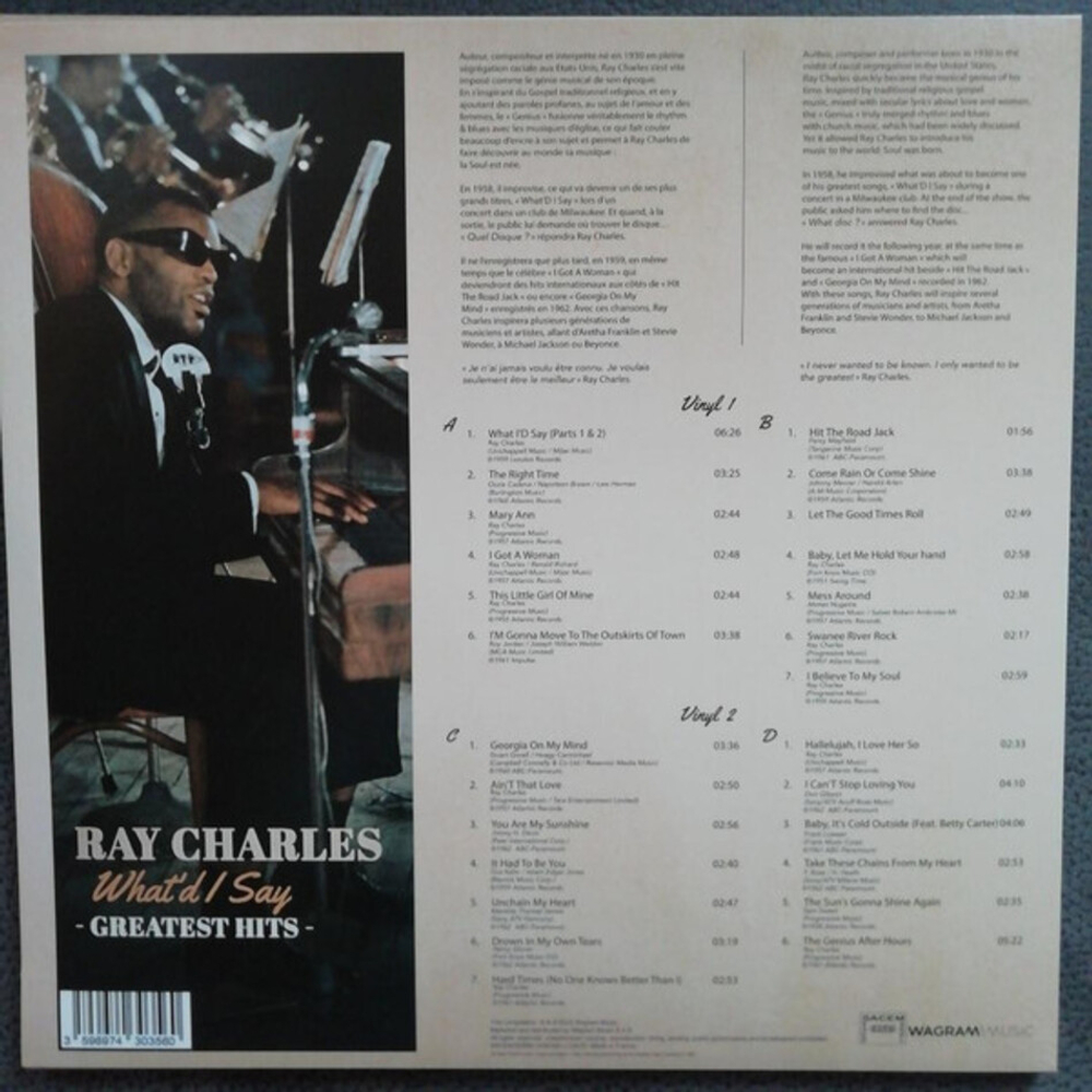 Ray Charles / What'd I Say - Greatest Hits (2LP)