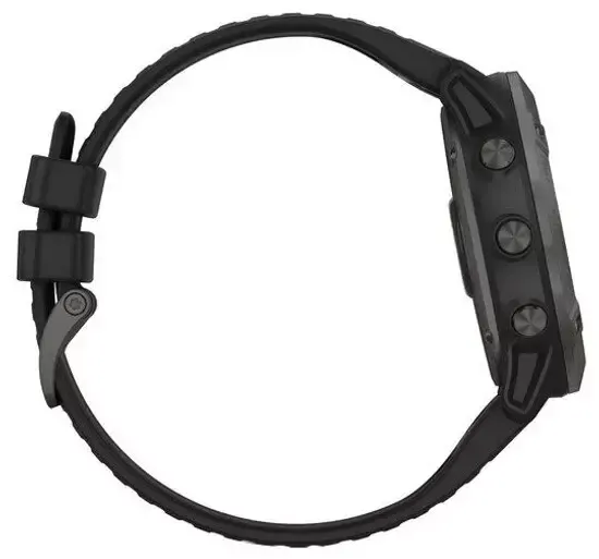 Умные часы Garmin Fenix 6X Pro Solar титановый DLC, серый/черный
