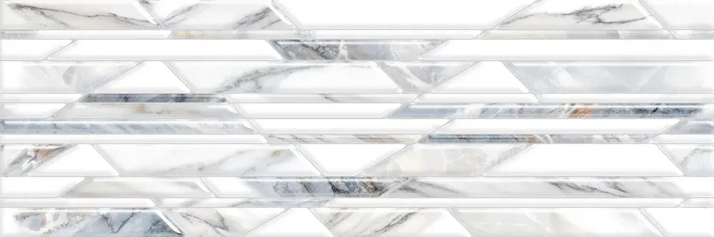 Настенная плитка ALMA Ceramica TWA11NAT614 Nativa 60x20 белая глянцевая под мрамор