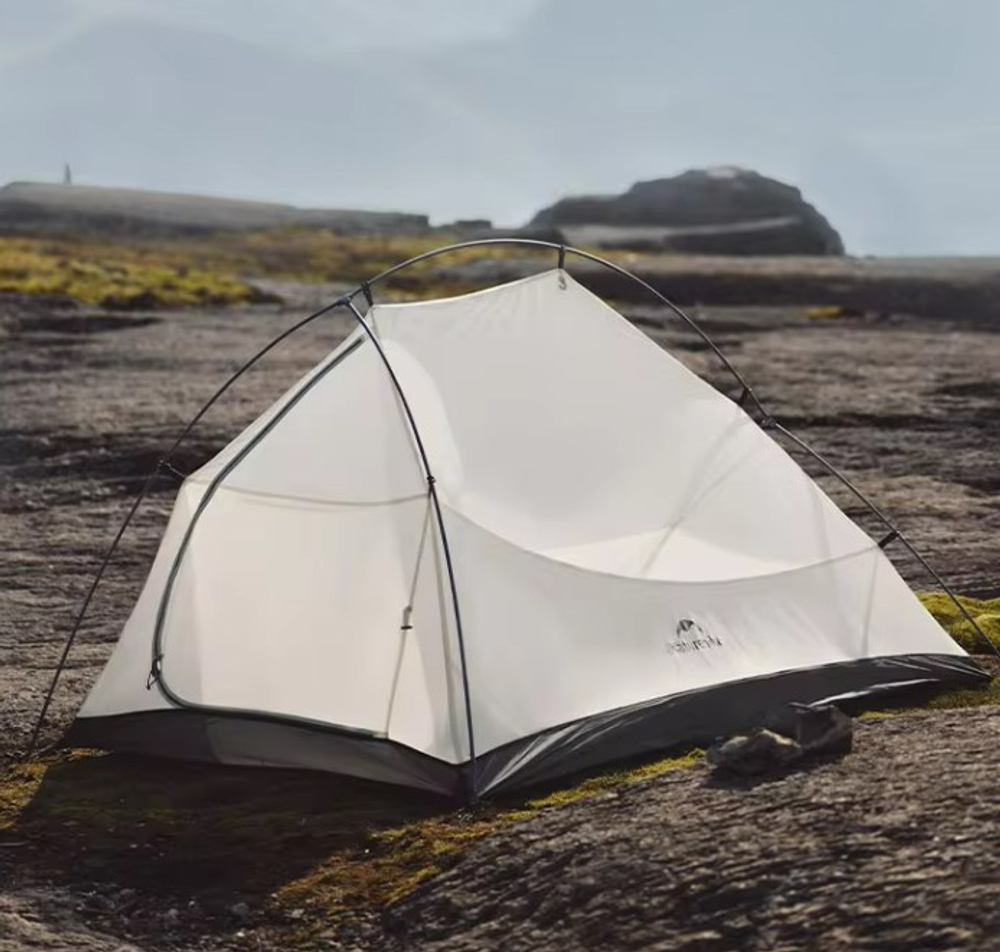 Палатка Naturehike Cloud Up Pro Si 2-местная, алюминиевый каркас, хаки, артикул CNK2350WS020-S2