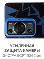 Дизайнерский чехол из пластика для HUAWEI P60 / P60 PRO с усиленной защитой камеры и глянцем