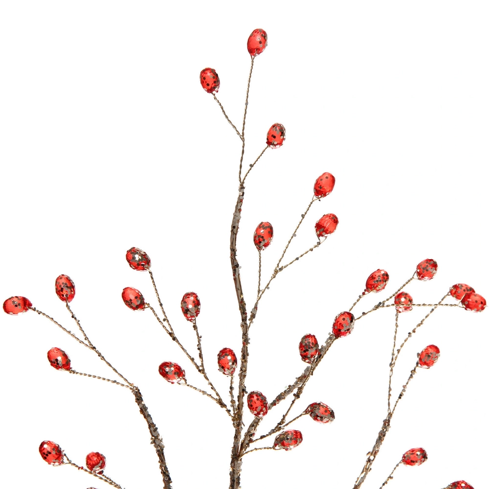 Ветка декоративная «Драгоценность» 40 см, Красный