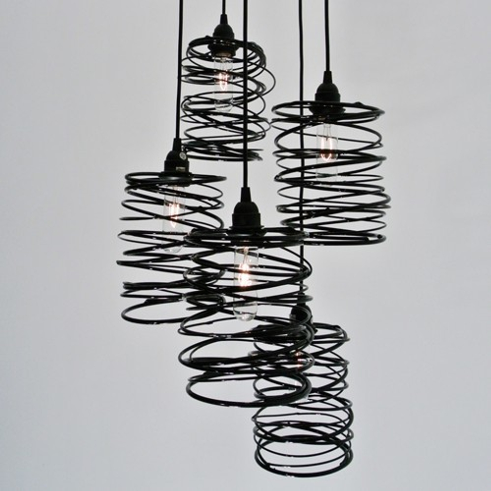 люстра Spiral Nest Cascading 5 Light Chandelier By Zac Ridgely ( white )