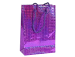 Пакет бумажный 26*33+14см с ручками, Голография микс LG301-305
