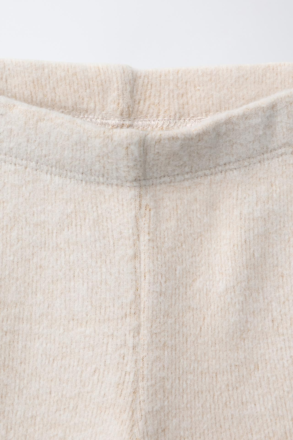 ZARA ТРИКОТАЖНЫЕ БРЮКИ FLARE С БАНТАМИ SOFT TOUCH, ПЕСОЧНЫЙ МЕЛАНЖ