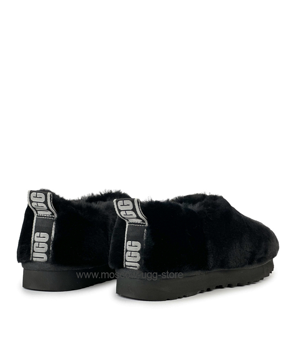 HAILEY FLUFF SLIPPERS - Black