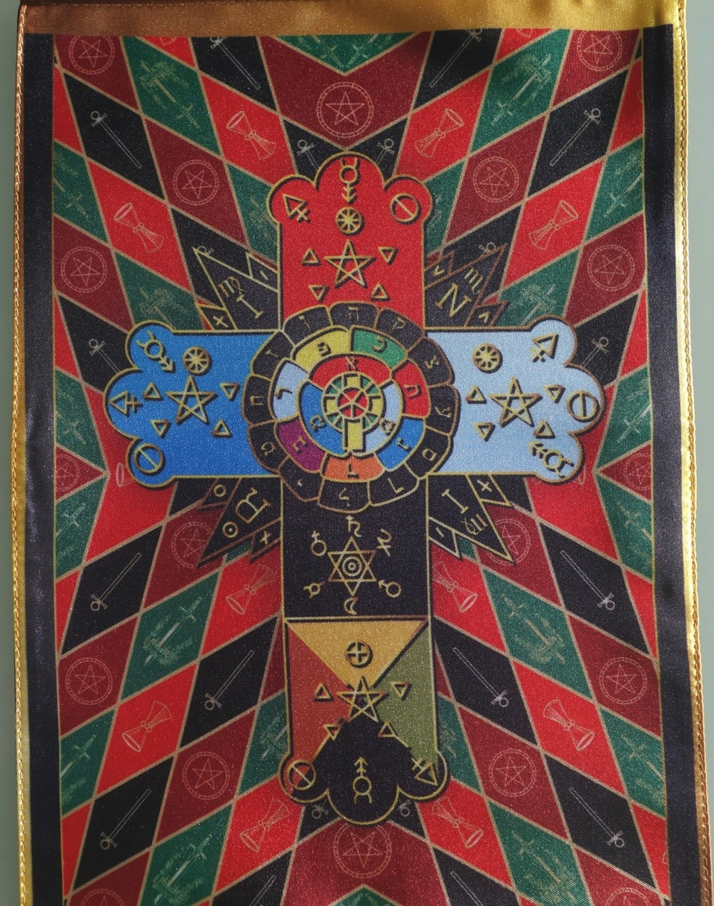 Вымпел Розы и креста Символ Ордена Золотой Зари