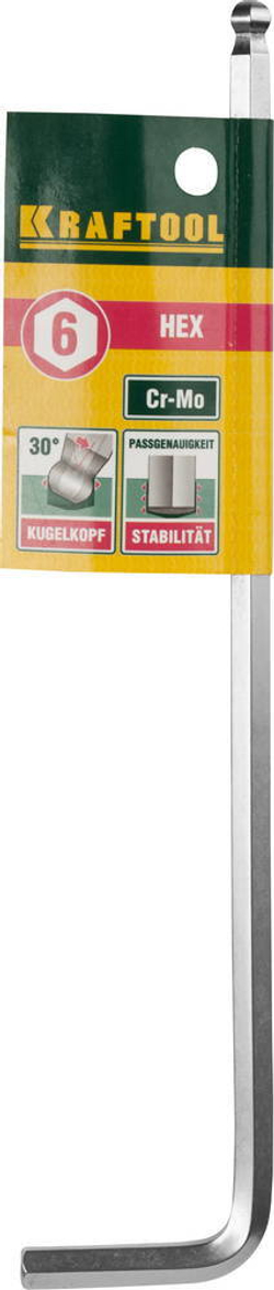 KRAFTOOL Hex 6, длинный имбусовый ключ (27437-6)