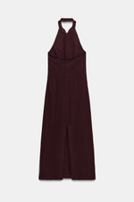 ПЛАТЬЕ-ХАЛТЕР С ДЕКОРАТИВНЫМИ ЗАСТЕЖКАМИ — ZARA