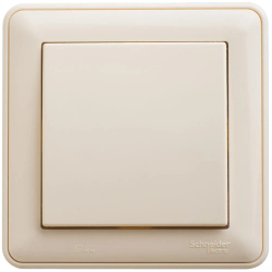 W59 AQUA 1-клавишный ПЕРЕКЛЮЧАТЕЛЬ, IP44, сх.6, 10АХ, в сборе, СЛОНОВАЯ КОСТЬ