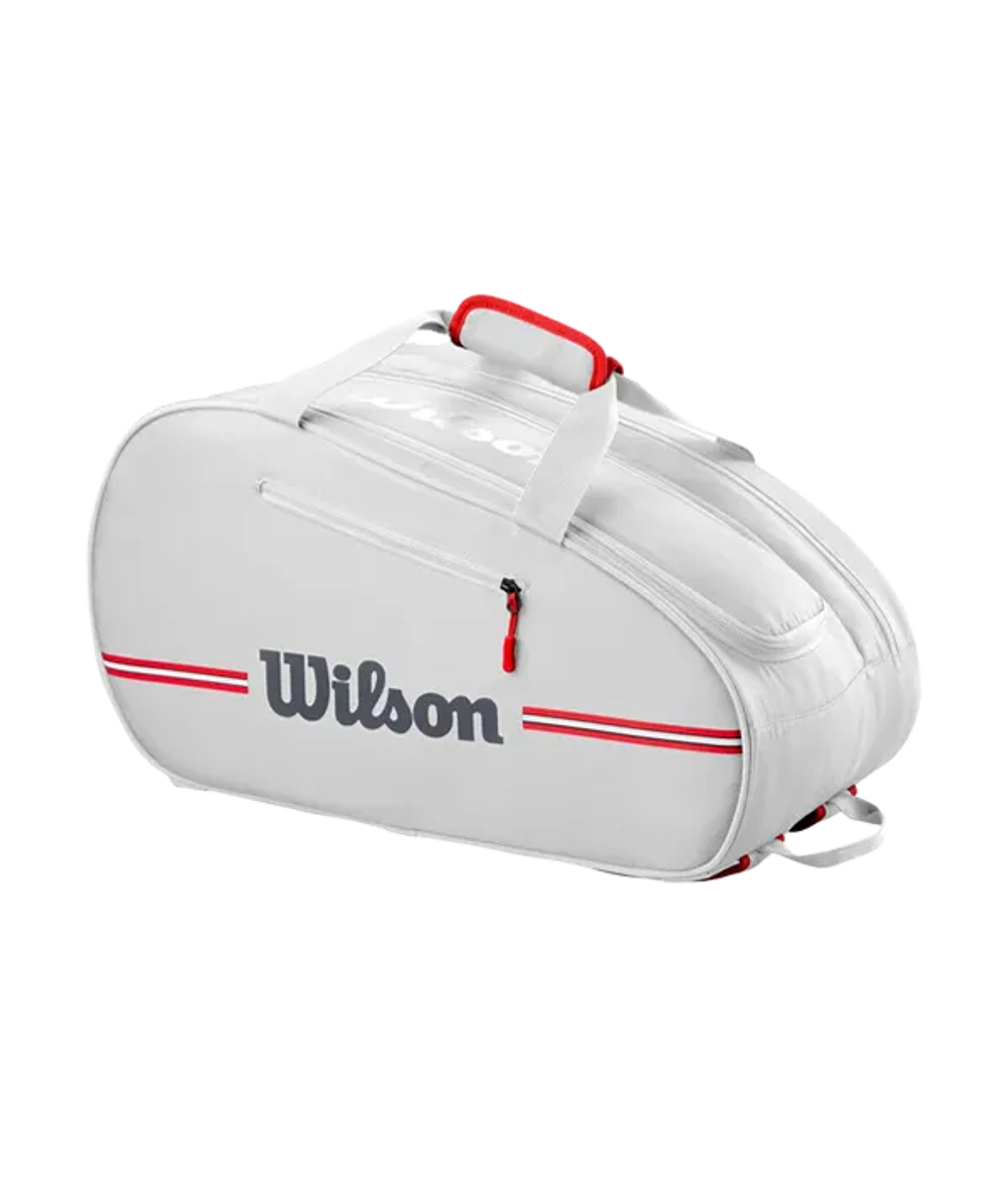 Сумка для падел Wilson Team Padel White 2025, вместительная и прочная