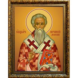 Ириней Лионский священномученик. Икона на холсте.