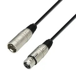 Adam Hall K3MMF0600 - кабель микрофонный XLR (F) - XLR (M), 2 x 0.31 мм2, 6.0 м, черный