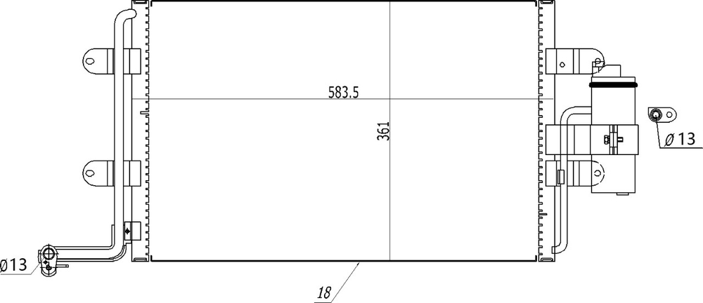Kular - 16208-KLR - Kondenzator, klima-uredaj