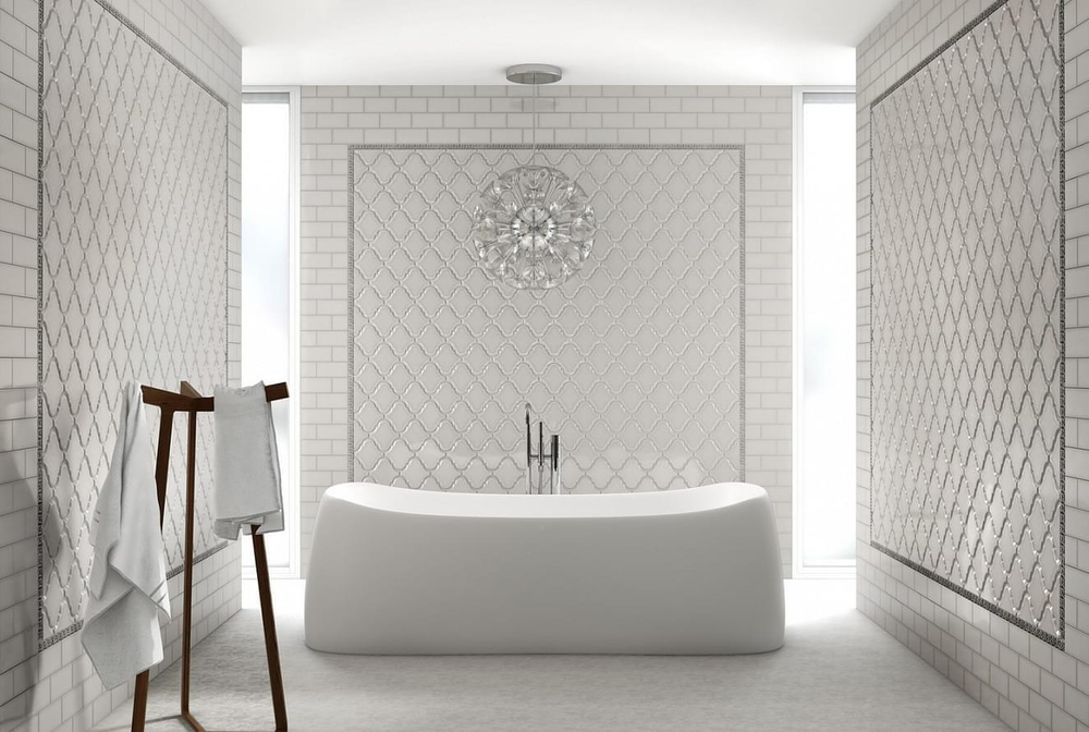 Adex Renaissance Arabesco Biselado Graystone 15x15