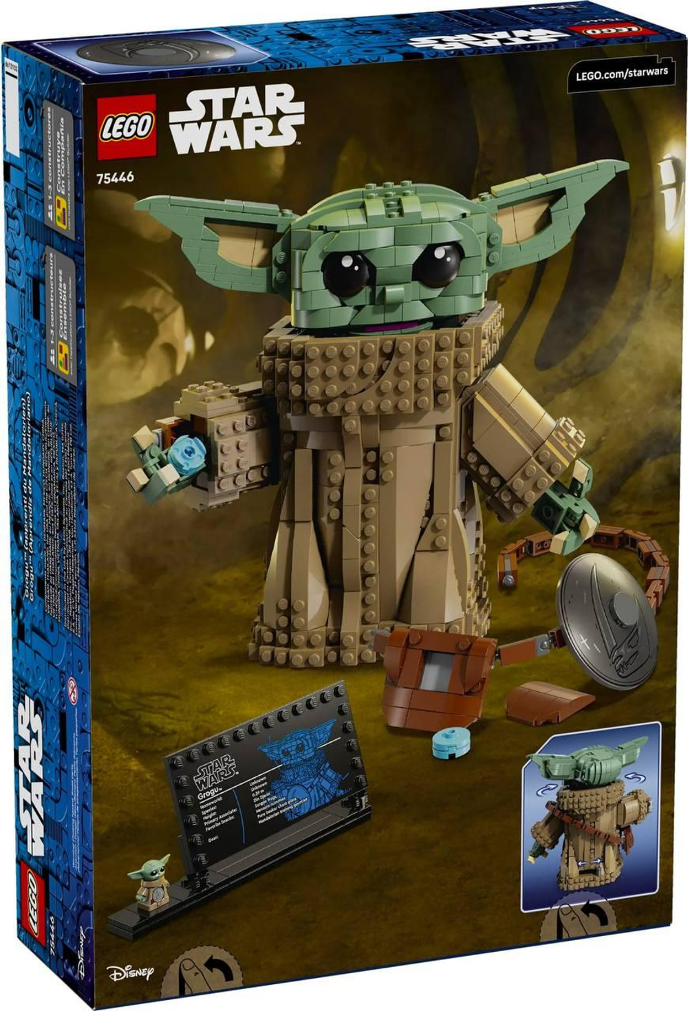 Конструктор Лего звездные войны Грогу 75446 | LEGO Star Wars Grogu (Mandalorian) коллекционная фигурка 1200 деталей 10+
