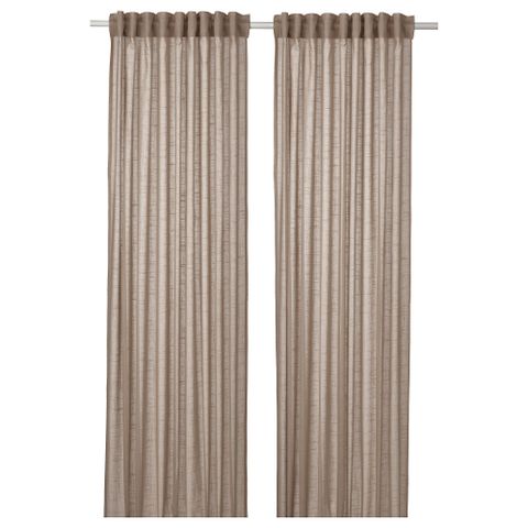 Комплект штор IKEA SILVERLONN (СИЛВЕРЛЁНН), Светло-коричневый, 145x250 см, 2 шт