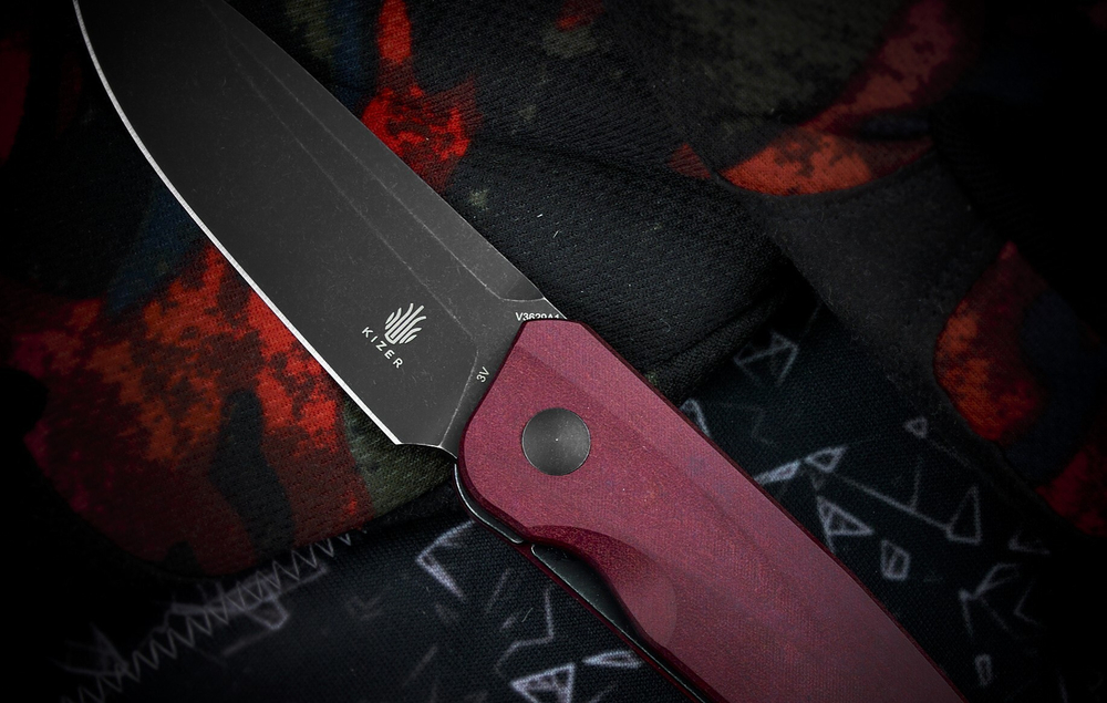 Складной нож Kizer Agressor сталь CPM 3V BlackWash рукоять Ричлайт