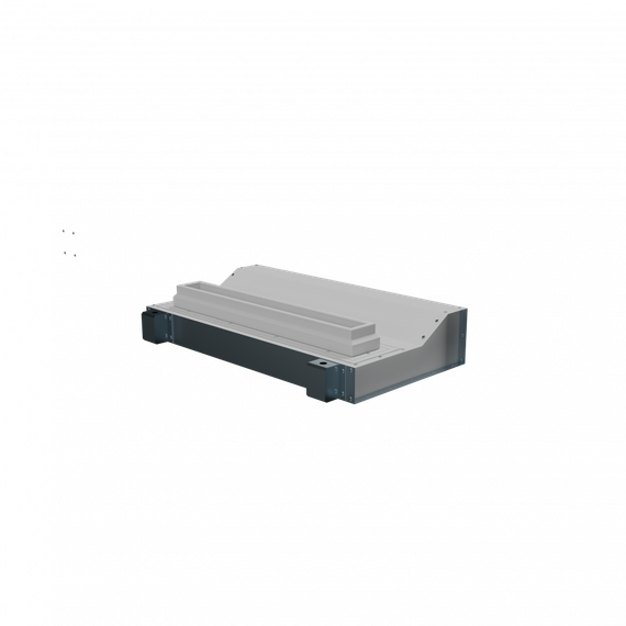Flexag RAN-1-500-25-W щелевой диффузор с низкопрофильной КСД под натяжной потолок, белый