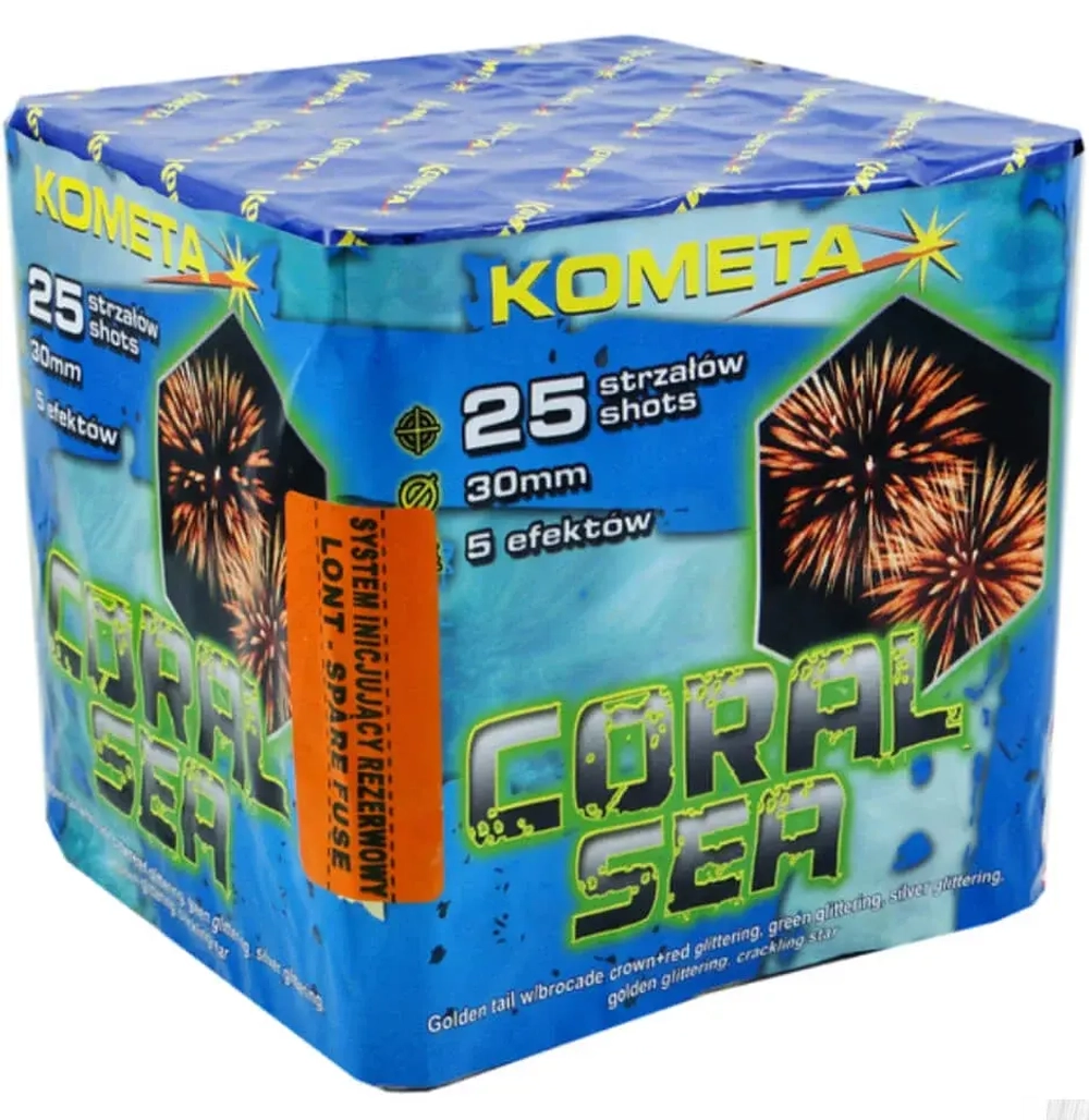 Батарея салютов Coral sea (P7412) от Magictime, 25 залпов, 30 мм