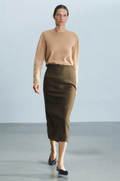 ЮБКА ПРЯМОГО КРОЯ ИЗ 100% ШЕРСТИ — ZW COLLECTION — ZARA