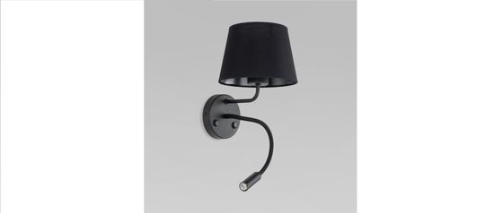 Настенный светильник с тканевым абажуром 1*E27/1*G9 10081 чёрный Maja TK Lighting.
