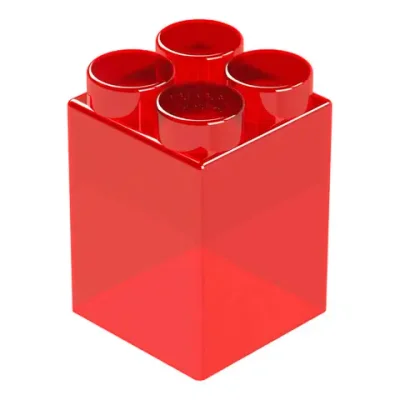 Элемент прозрачный высокий 6x6x10 см для конструктора 5"