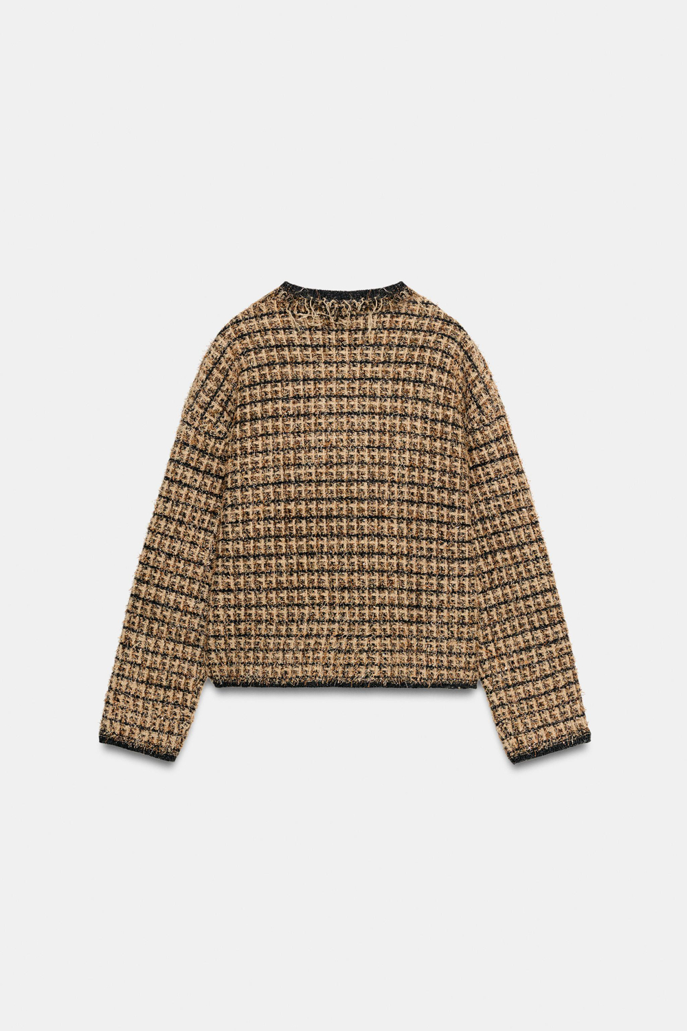 КАРДИГАН С НЕОБРАБОТАННЫМИ КРАЯМИ И МЕТАЛЛИЗИРОВАННОЙ НИТЬЮ — ZARA