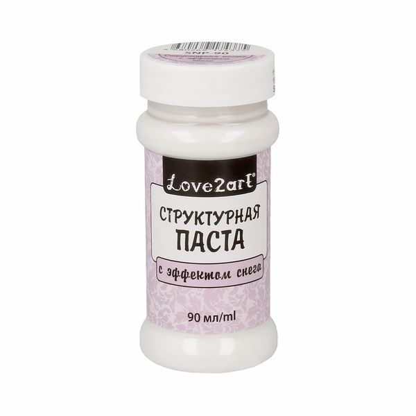 Структурная паста с эффектом снега 90 мл Love2Art, белый