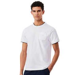 Теннисная футболка Lacoste Ultra Dry Heritage Badge - navy blue