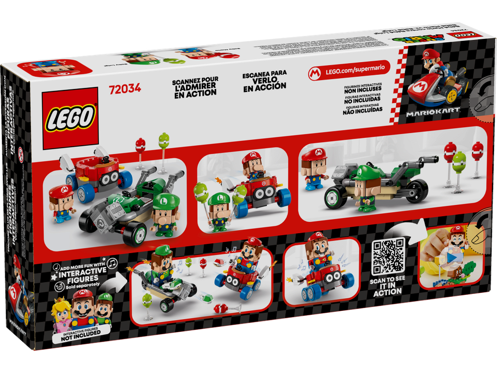 Конструктор Лего Супер Марио Бэби Марио против Бэби Луиджи | LEGO Super Mario Baby Mario 72034, 295 деталей (7+)