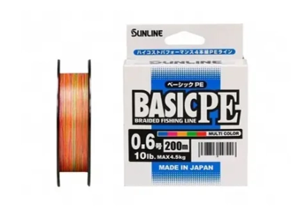 Шнур Sunline BASIC PE HG 200m(Multicolor 5C) #0.6/10LB