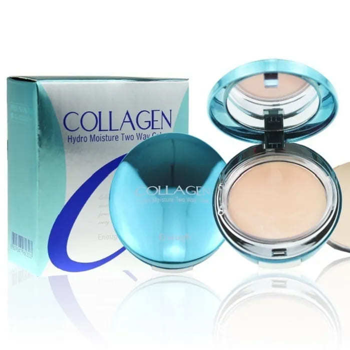 Пудра+запаска Enough Collagen #13 Hydro Moisture Two Way Cake SPF25 PA++ с коллагеном увлажняющая 13 г + 13 г
