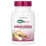 NaturesPlus, Herbal Actives, корейский женьшень, пролонгированное высвобождение, 1000 мг, 30 таблеток