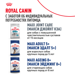 Royal Canin Maxi Adult Корм сухой для взрослых собак крупных размеров от 15 месяцев до 5 лет - 15 кг