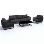 Лаунж зона Ideal Patio БЕЛЛИСА с трехместным диваном - антрацит