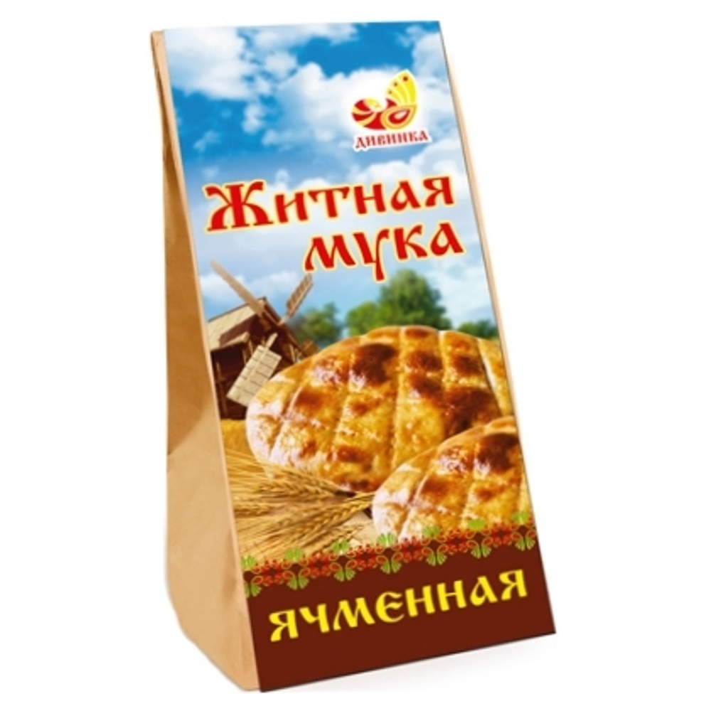Мука житная цельнозерновая (ячменная) 700 г от ТД Дивинка