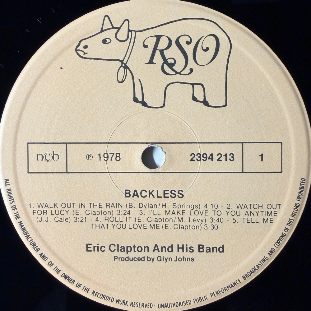 Eric Clapton - Backless (Скандинавия 1978г.)
