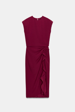 ПЛАТЬЕ МИДИ С ВОЛАНАМИ — ZW COLLECTION — ZARA