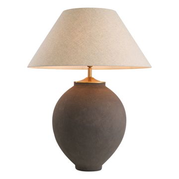 Eichholtz Table Lamp Moon Jar, Taupe Finish / Brushed Brass Finish
