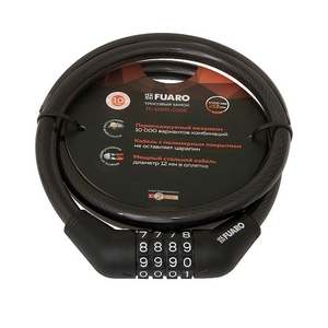 Замок тросовый FUARO PL-12100-CODE (12х1000мм) /62293/