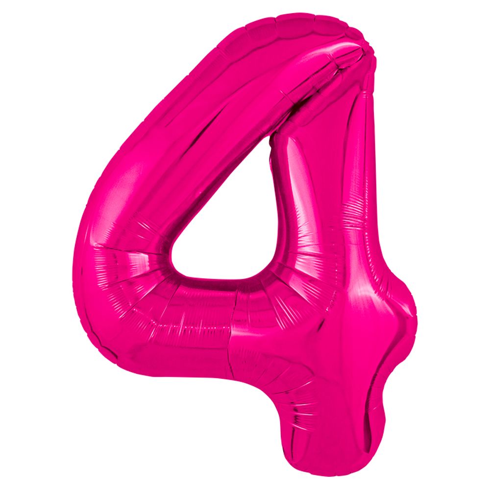 Цифра 4 фуксия 40" Agura