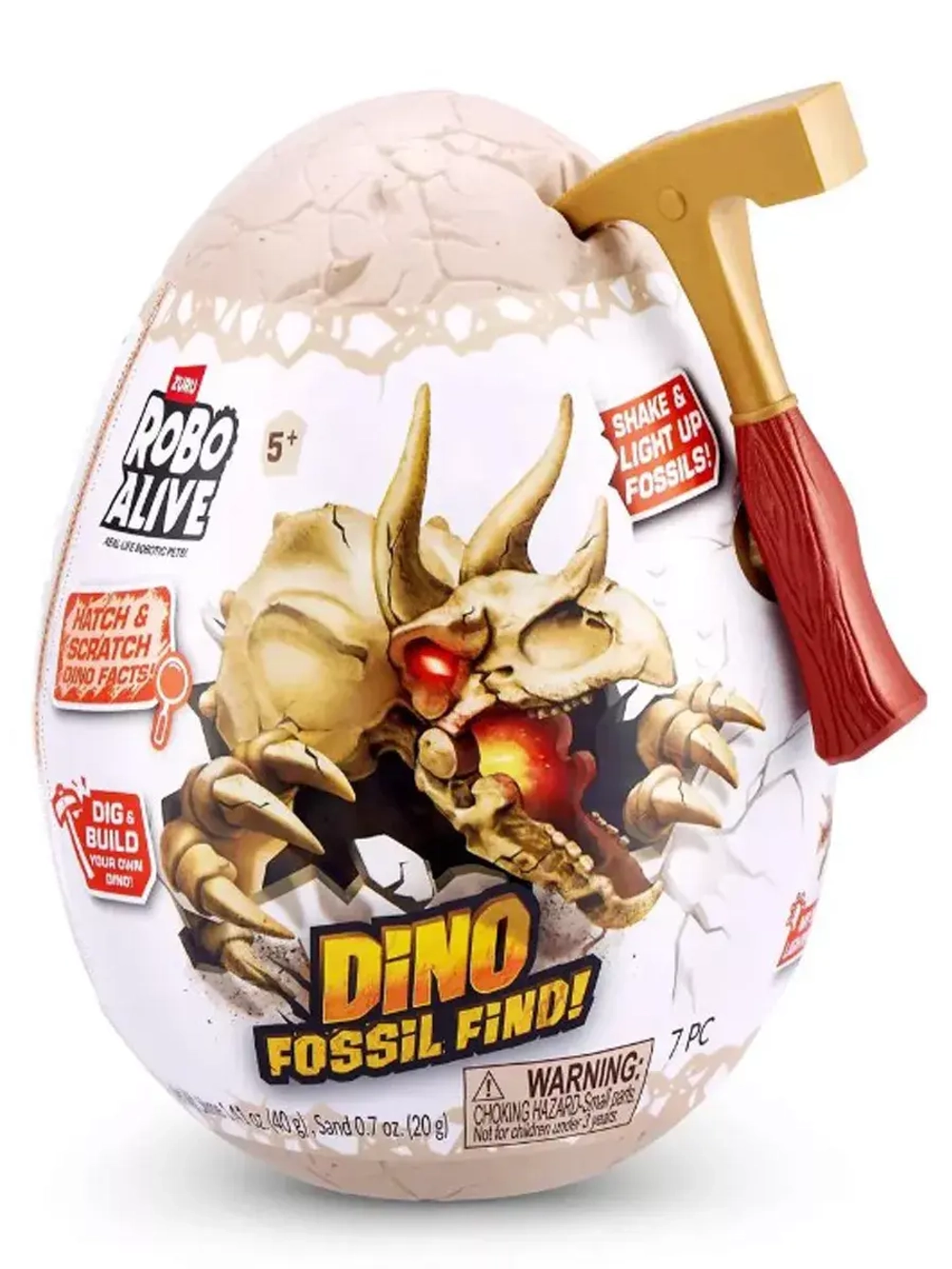 Игрушка сюрприз яйцо Зуру мини Dino Fossil фигурка динозавра