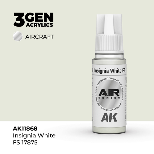 Акриловая краска AK Interactive Insignia White FS 17875 3GEN AIR, 18мл