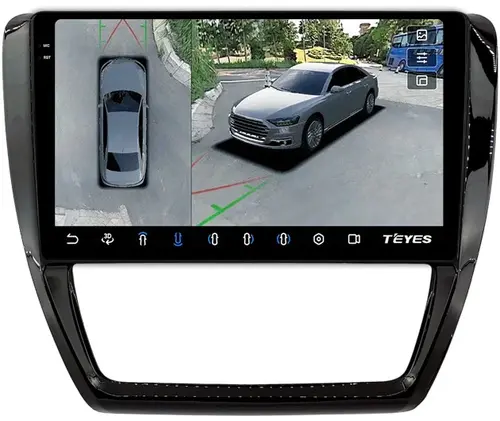 Магнитола для Volkswagen Jetta 6 2011-2018 - Teyes CC3-2K-360 на Android 10, Быстрая, 2K QLED, CarPlay, 4G SIM-слот, 4 камеры в комплекте